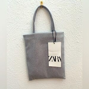 Zara metallic with handles and metal strap ￼ new with tags